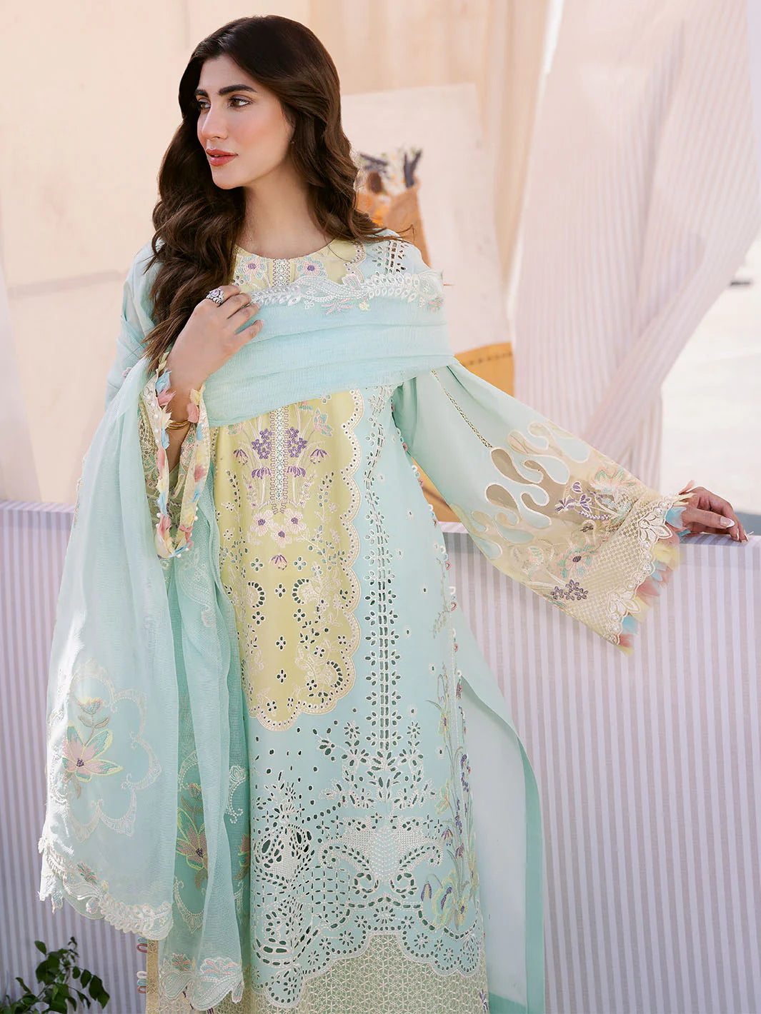 Bin ILyas Luxury Embroidered Collection 3 pc 2k24 desire