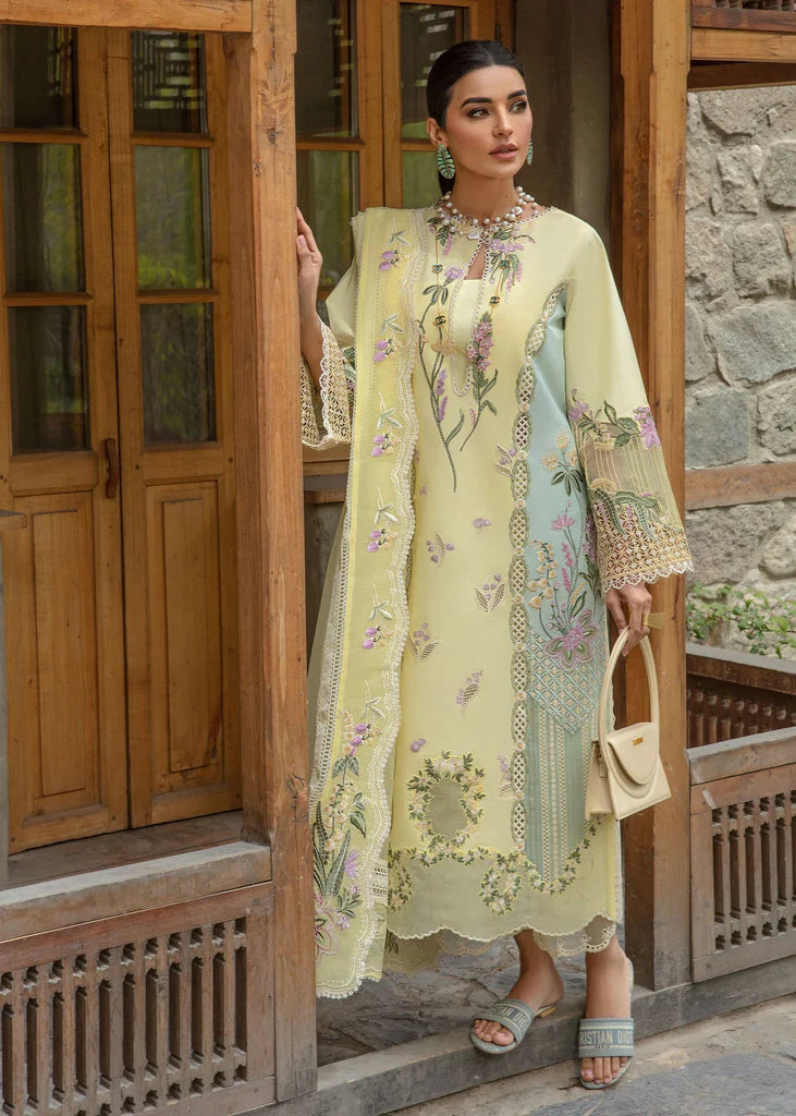 3 Piece Premium Linen Embroidered Shirt With Slub Ready-to-Wear Dupatta - KW1135