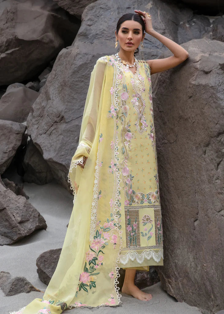 3 Piece Premium Linen Embroidered Shirt With Slub Ready-to-Wear Dupatta - KW1130