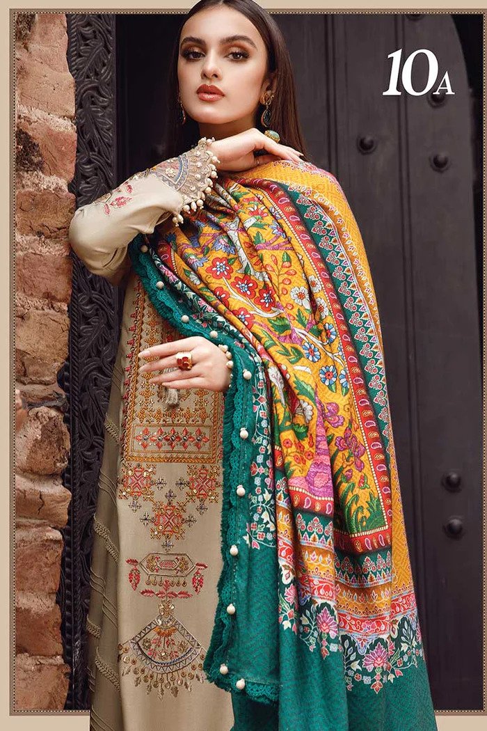 Maria b Dhanak cloth With Printed Wool Shawal