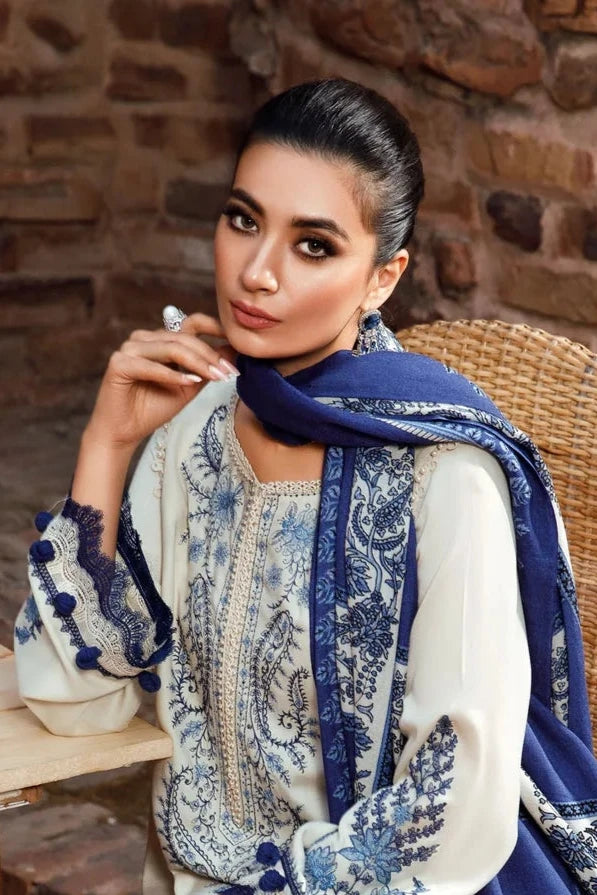 MARIA B 3pc fully embroidered dhanak suit- sh 07