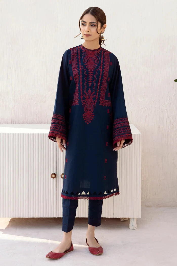 Embroidered Fine 2 piece Lawn Shirt with Embroidered Trouser