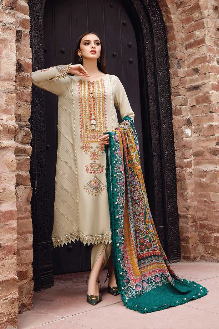 Maria b Dhanak cloth With Printed Wool Shawal