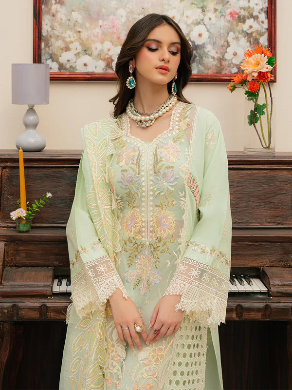 Mahnur Khaddar 3 pc embroidered shirt with embroidered dupatta-03