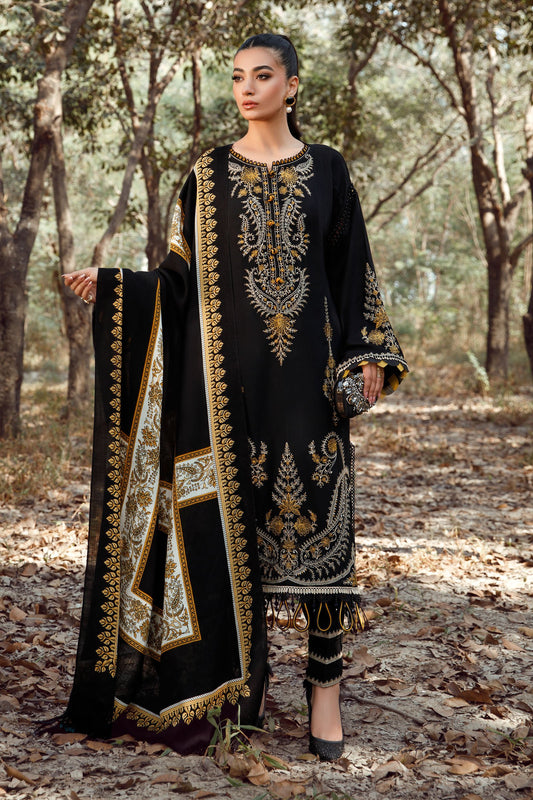 MARIA B dhanak suit with printed wool shawal