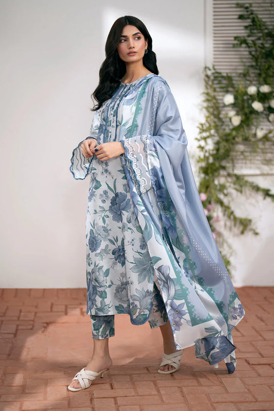 Baroque brand Digital Printed Winter Collection 2k24 sky